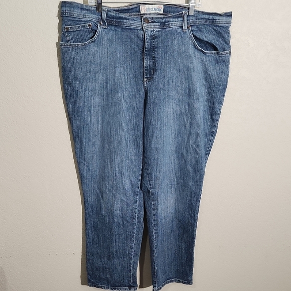 Faded Glory Jeans Plus Size 24W Blue Straight Leg Demin - Picture 1 of 11